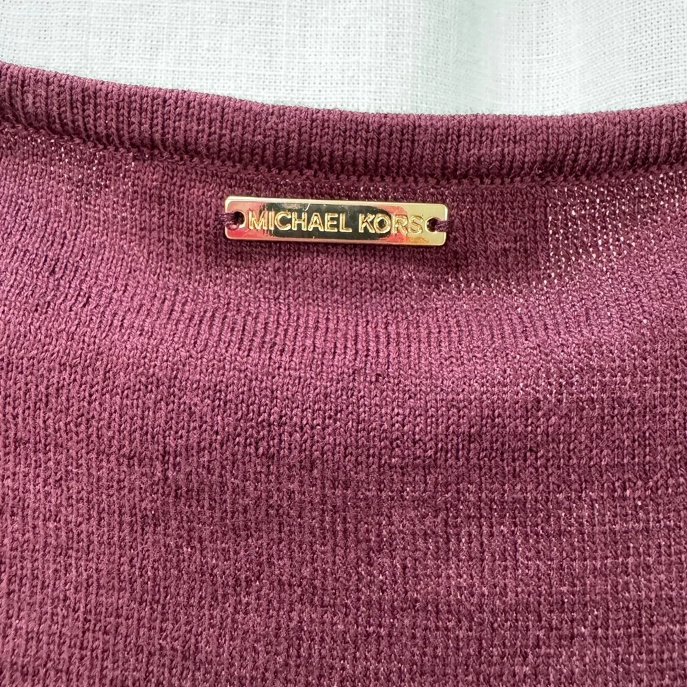 Michael Kors Plum Knit Sleeveless Top with Sequins NWT - Picture 5 of 7